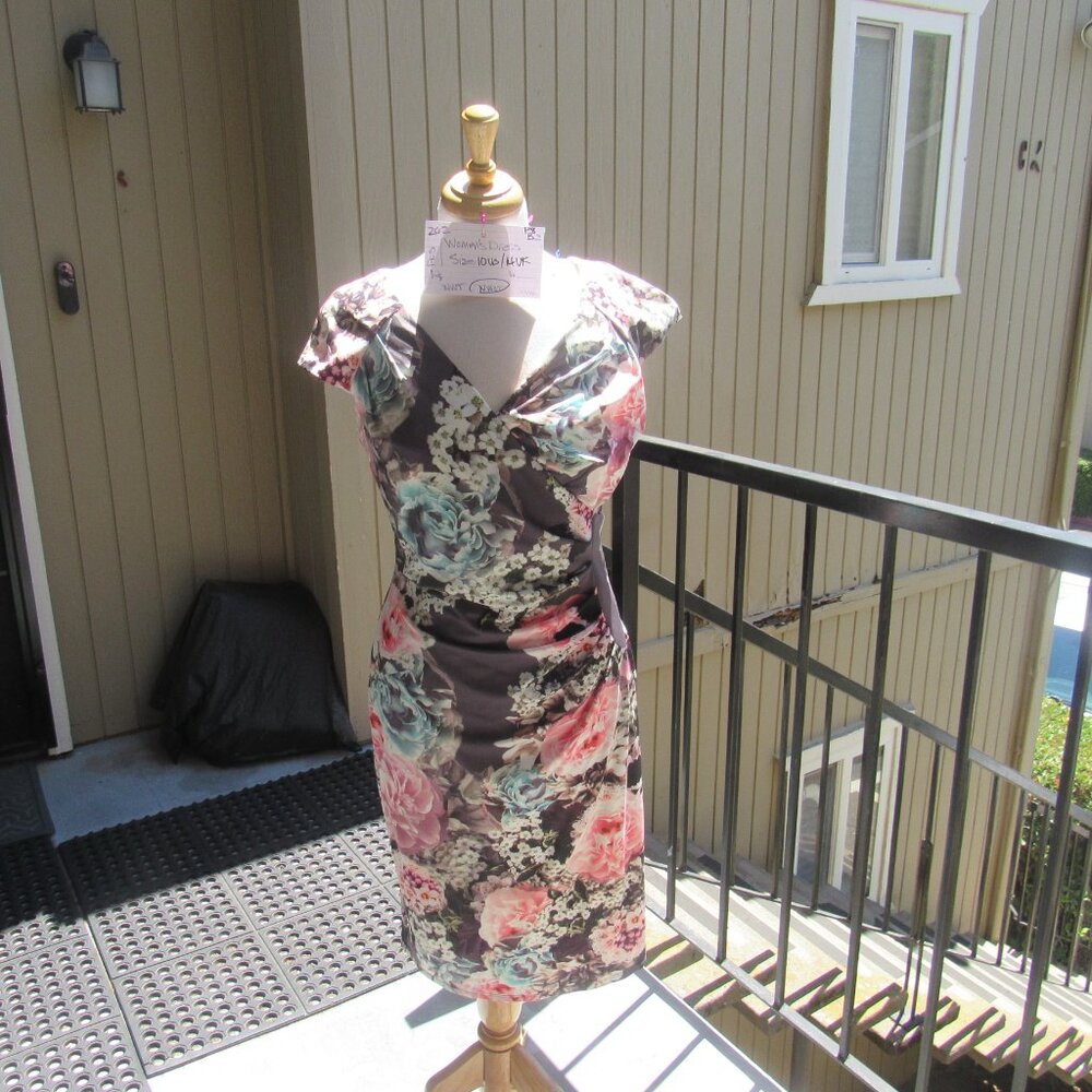 #262. NEW WOMEN'S FLORAL DRESS BY PHASE EIGHT  (SIZE 10US / 14UK)
